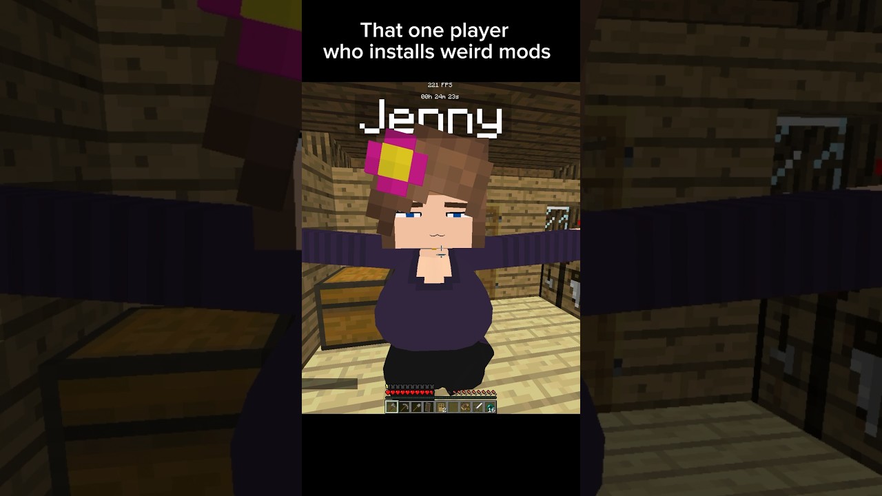 Minecraft Jenny’s Mod 😳 #shorts #minecraft