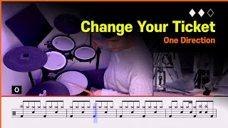 Change Your Ticket - One Direction (♦︎♦︎♢)  Pop Drum Cover with Sheet Music