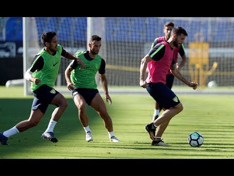 Clavería debuta entrenando con el primer equipo del Málaga