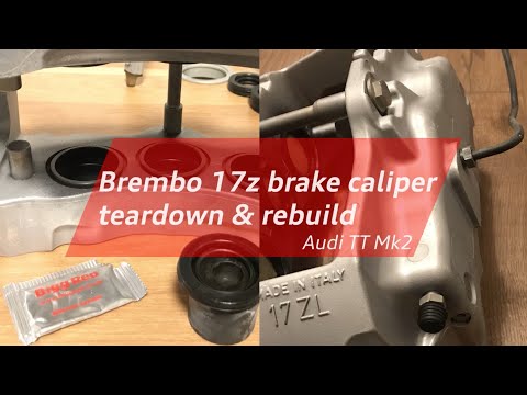 Pt 1 Epic Big Brake Upgrade Audi TT Mk2 - 17z Brembo Caliper Teardown & Rebuild Guide