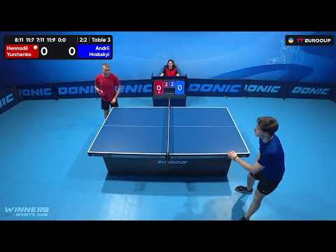 15:30 Hennadii Yurchenko - Andrii Hrabskyi 11.07.2023 TT Euro.Cup Ukraine Master. TABLE 3