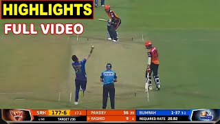 Mumbai Indians vs Sunrisers Hyderabad Full Match Highlights, MI VS SRH FULL HIGHLIGHTS