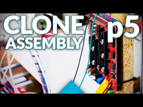 Prusa i3 MK2 3D printer clone live assembly: p5, Electronics and Firmware!