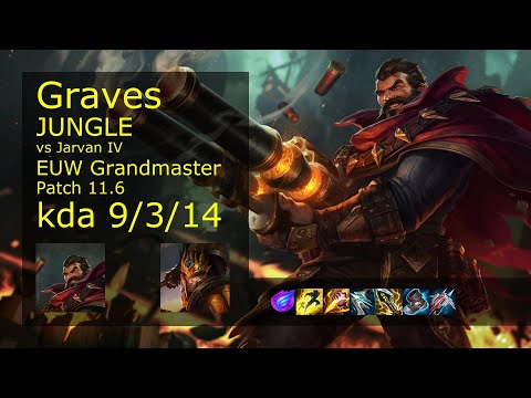 Graves Jungle vs Jarvan IV - EUW Grandmaster 9/3/14 Patch 11.6 Gameplay