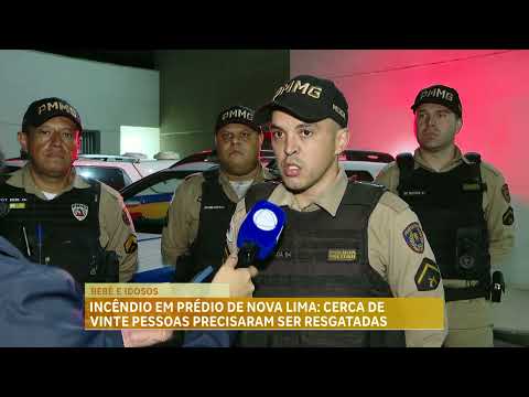 Incêndio em prédio de Nova Lima, na Grande BH: cerca de vinte pessoas precisaram ser resgatadas