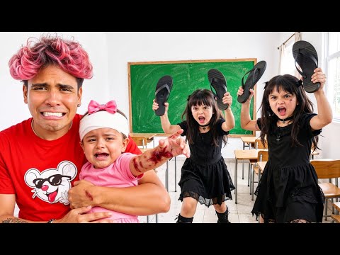 The abandoned baby got into a fight at school!