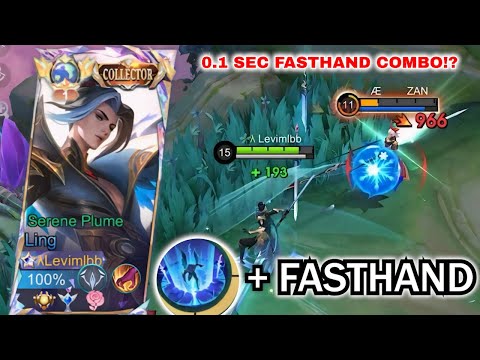 O.1 SEC LING FASTHAND COMBO EASILY COUNTER EUDORA!? | LING FASTHAND GAMEPLAY BEST BUILD & EMBLEM