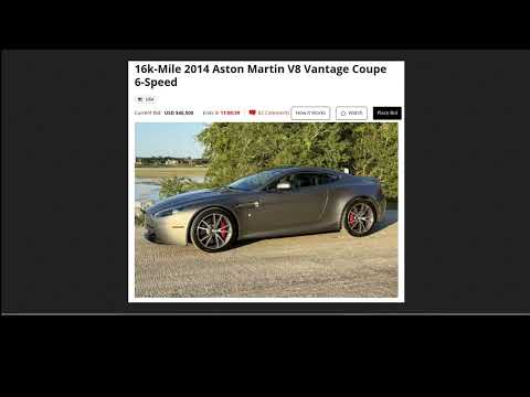 2014 Aston Martin V8 Vantage Coupe 6-Speed SCFEBBAK1EGC18222 Lot 200703 Private Party BAT 12 Project