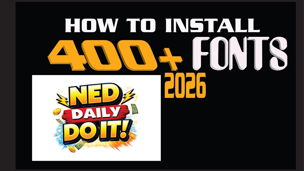 HOW TO INSTALL 400+ FONTS 2026