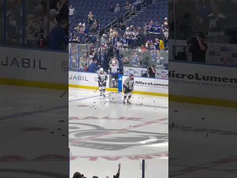 Lightning entrance on throwback Thursday with reverse retro jerseys! #hockey #shorts #sports