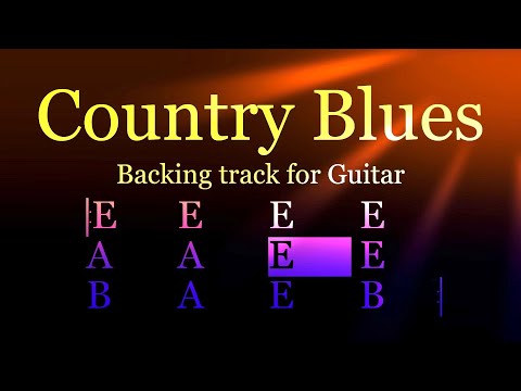 Country Blues in E major, uptempo backing track for Guitar, 188bpm. Play along and enjoy!