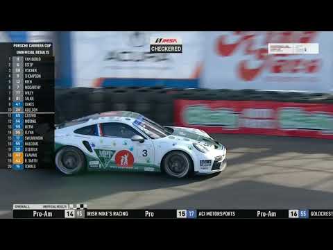 Porsche Carrera Cup 2022 Long Beach Race 2 Last Lap Restart