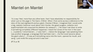 Overflow of Meaning: Reading and Re-reading Hilary Mantel - Session 2: Writing the Marginal video