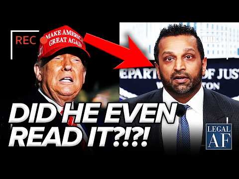 Kash Patel UNDERMINES His OWN Lawsuit INSTANTLY?!?!