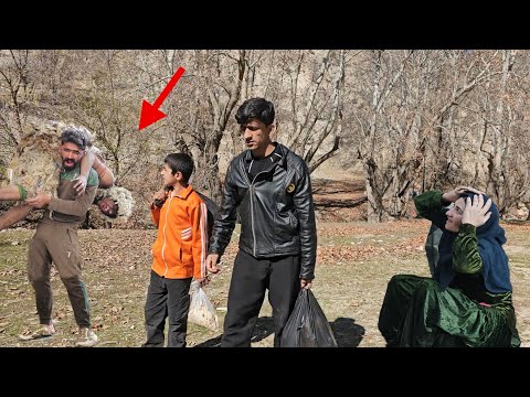 Hard life in the mountains. Hussein's pursuit of a wild caveman.