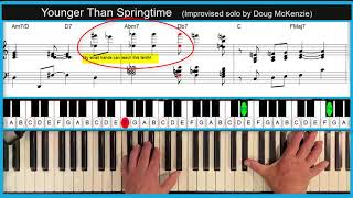Younger Than Springtime - 'South Pacific' - jazz piano tutorial
