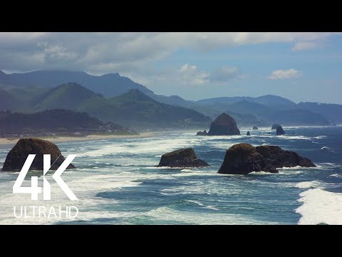 8 HOUR Stormy Rough Ocean - Wave Crashing Ambience - White Noise for Sleep or Studying (4K UHD)