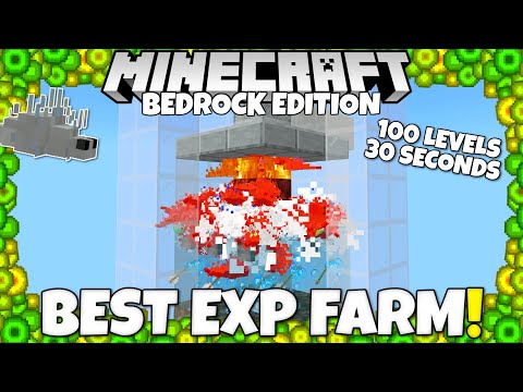 NEW BEST EXP FARM in Minecraft! 100 Levels in 30 Seconds! Minecraft Bedrock Silverfish Farm Tutorial