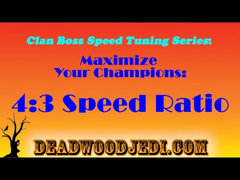 Maximize Your Champions! How to Use a 4:3 Speed Ratio...