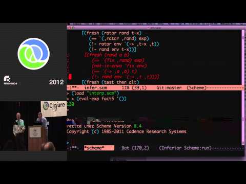 Clojure Conj 2012 - MiniKanren Philosophy