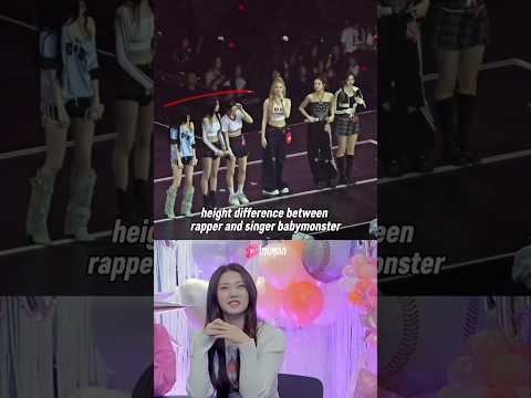 height different between rapper & singer 😭🤣 #babymonster #asa #ahyeon #ruka #pharita #chiquita #rora