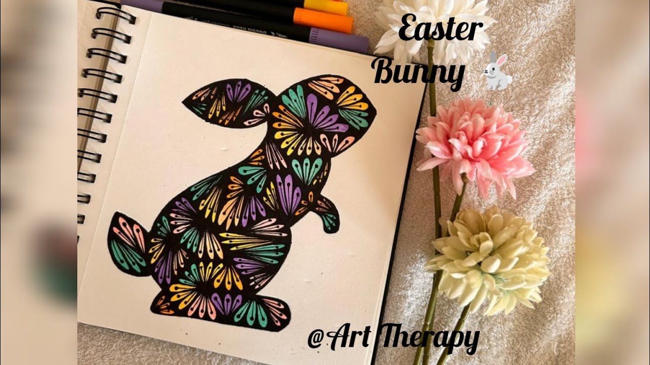 12 Easy Easter Doodle Art Ideas for Beginners   Step By Step Tutorial 🐇#artwithv550 @artwithv550 #fy
