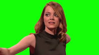 Emma Stone shocked green screen
