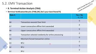 20-EMV Acquiring_EMV Txn_8/14 (Terminal Action Analysis) - Understanding EMV