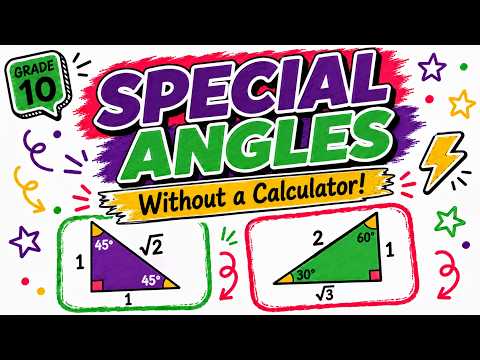 Special Triangles Introduction | Trigonometry Special Angles | Grade 10 CAPS Maths