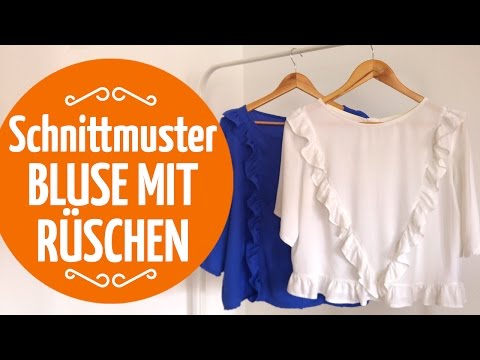 Schnittmuster selber machen für Bluse mit Rüschen // Zwei Varianten