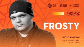 The build up at  felt like Flume-Helix, give it a look, it's a different genre all togther - Frosty 🇬🇧 | GRAND BEATBOX BATTLE 2021: WORLD LEAGUE | Solo Loopstation Elimination