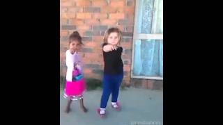 Two  three year olds dancing to lean and dab