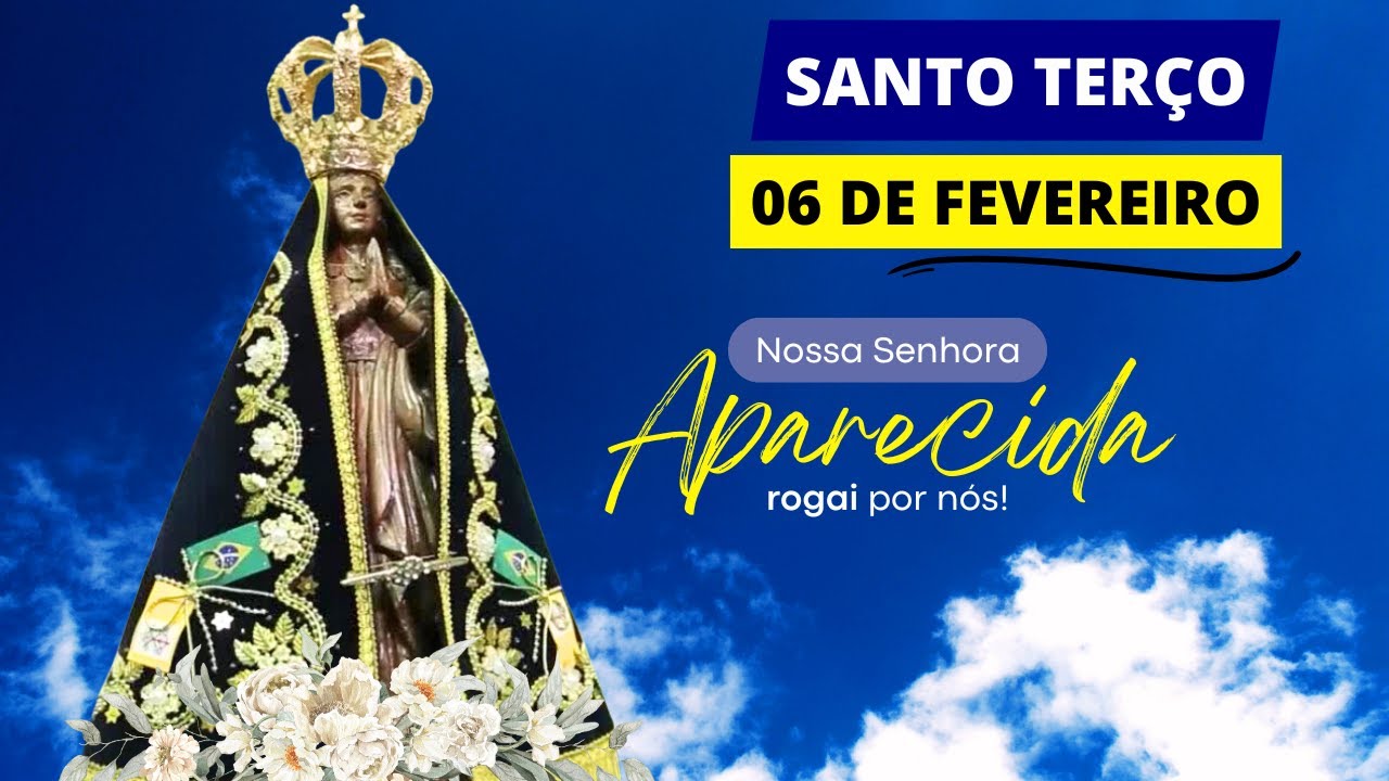 SANTO TERÇO DE APARECIDA DE HOJE - 06/02/2025 | MISTÉRIOS LUMINOSOS | QUINTA-FEIRA!