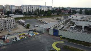 Tesco 24 widzew Łódź - - rozbiórka hipermatketu i nowe bloki na Widzewie 06 2022