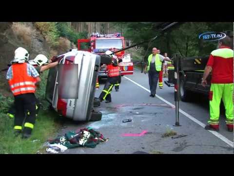 Schwerer Verkehrsunfall zwischen Aue und Bockau (Sachsen) 18.08.2012
