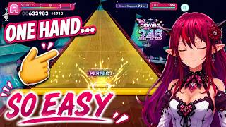 IRyS tried playing HoloDori in Normal mode ... with one hand!