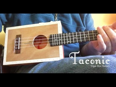 Taconic Cigar Box Guitar Concert Ukulele - Catch 22 Toro - Acoustic/Electric - PreAmp - Video image 13