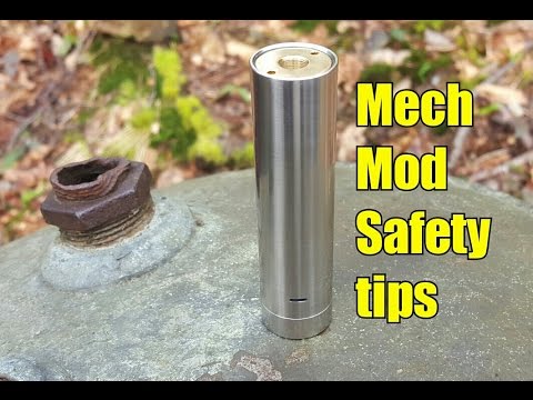 Part of a video titled Mechanical Mod "Mech Mod" Safety tips ~ Battery safety is key - YouTube