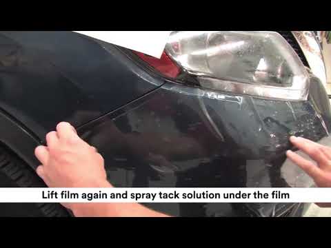 Paint protection film Installing on a pre-cut bumper