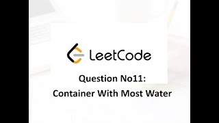 Download the video "LeetCode題目詳解 No11: Container With Most Water PYTHON解法 刷題"