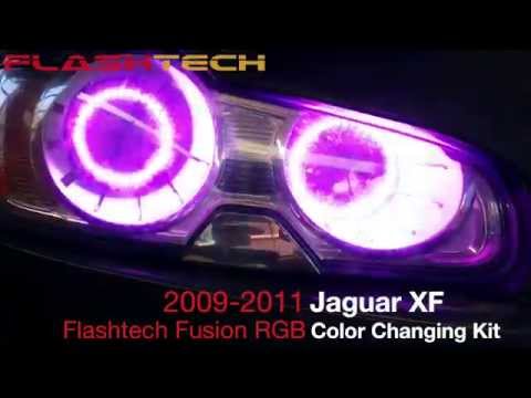 FLASHTECH LIGHTING Jaguar XF V.3 Fusion Color Change LED Halo Headlight Kit (2009-2011)
