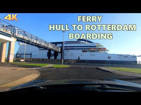 BOARDING FERRY HULL TO ROTTERDAM 4K