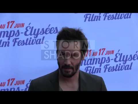 Keanu Reeves at the premiere of the Side by Side filmin Paris