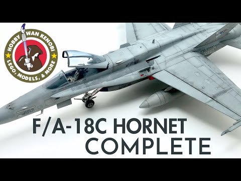 Scale Model Build and Review - Hasegawa F/A-18C Hornet in 1/48 - Weathering, Oil Rendering, Finished