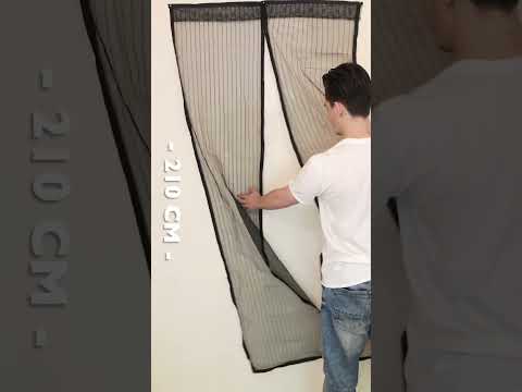 Антимоскитная сетка на магнитах для дверей 2100х1000мм Черная Москитная сетка-дверь - фото 1 - id-p1869994086