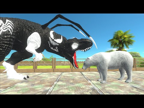 VENOM T-REX DEATH RUN - Animal revolt battle simulator
