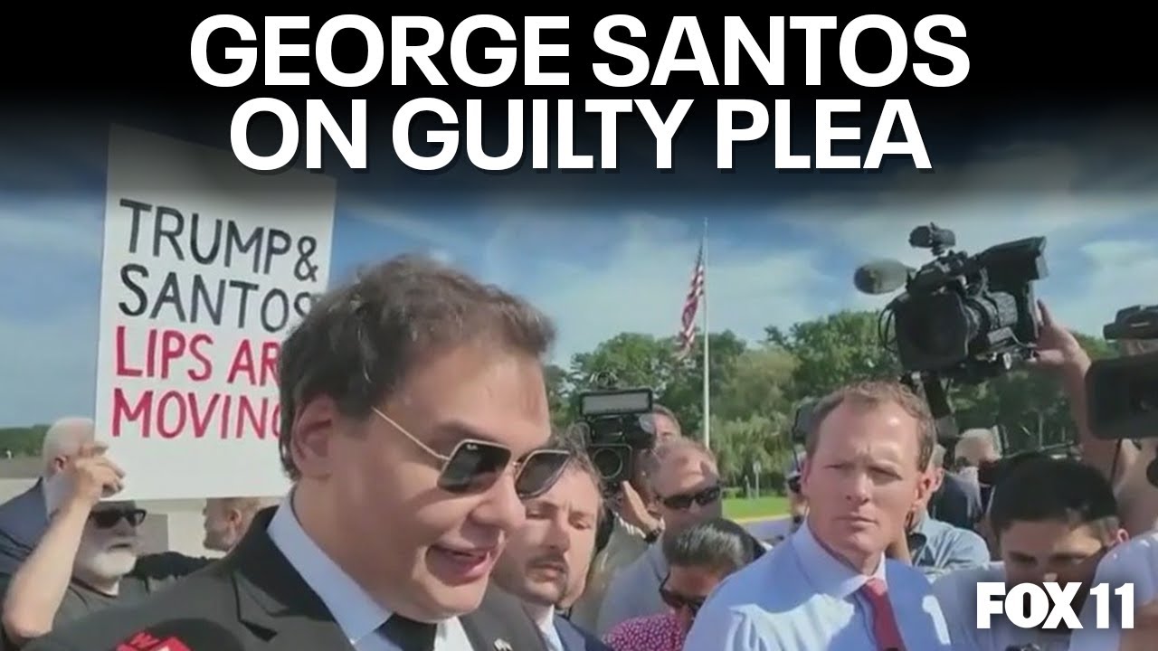 George Santos speaks out after guilty plea