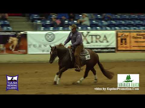 SV Miss Fancey Gun ridden by Sam Schaffhauser-2018 Tulsa Reining Classic(Tamarack Dev. Horse Fut.)