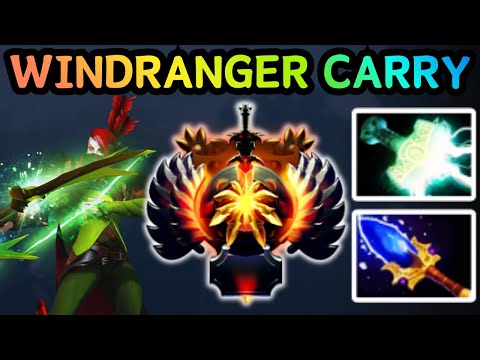 🔥 THE ULTIMATE SNIPER. Windranger Carry Focus Fire GODLIKE DAMAGE ⚡ 🔥