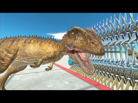 Jurassic World Evolution Obstacle Pull in The Meat Grinder  - Animal Revolt Battle Simulator